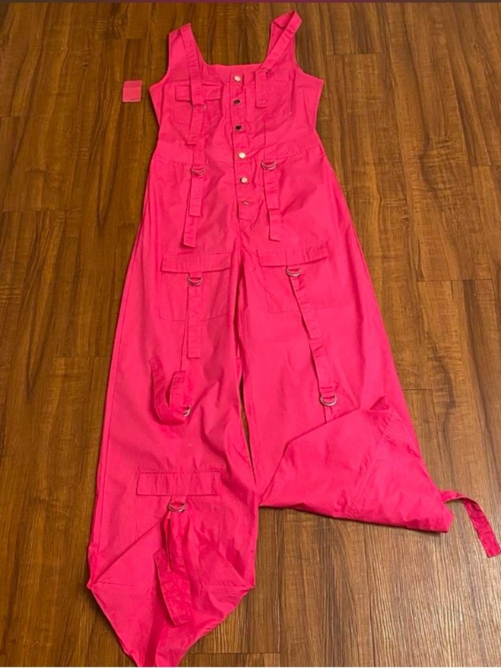 Hot Pink Utility Jumpsuit - Women